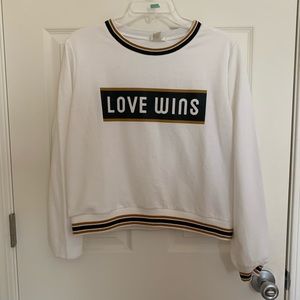 Love wins crewneck
